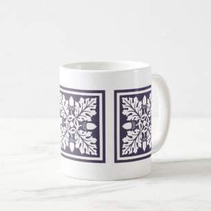 Caneca De Café Meeorite Purple Acorn e Leaf Azulejo