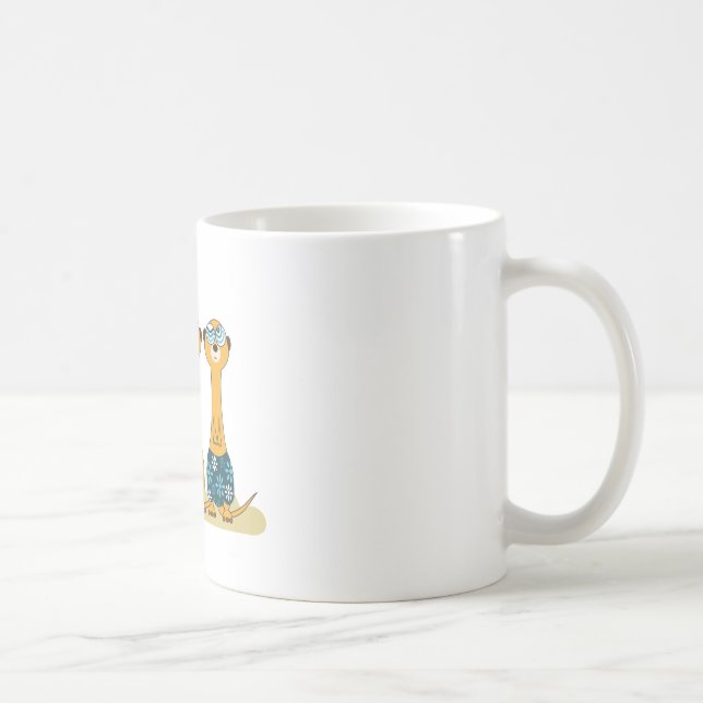 Caneca De Café Meercats surfando (Direita)