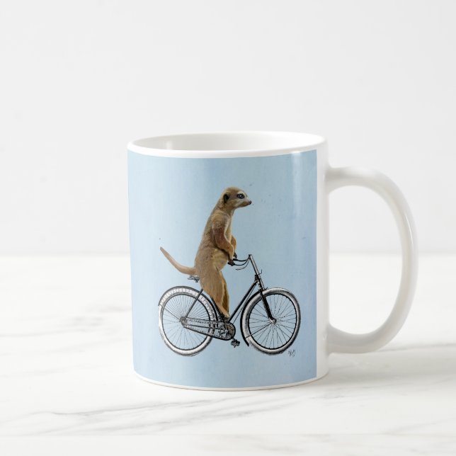 Caneca De Café Meerkat na Bicicleta 2 (Direita)