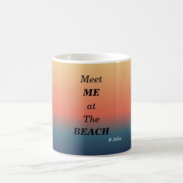 Caneca De Café Meet Me At The Beach Summer Beach Sunrise Mug (Centro)