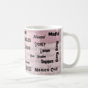 Caneca De Café Mega cidade cor-de-rosa