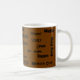 Caneca De Café Mega cidade de bronze castanho
