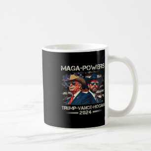 Caneca De Café Mega Powers Trump Vance Hogan 2024 Funny Patriótic