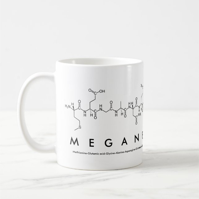 Caneca De Café Megane peptide nome mug (Esquerda)
