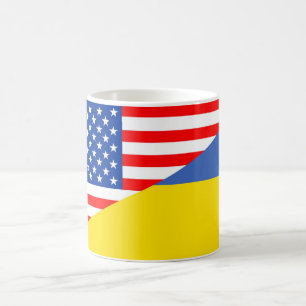 Caneca De Café meia bandeira EUA de Estados Unidos América
