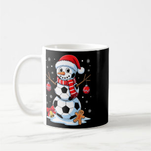Caneca De Café Meia de Natal Futebol Boneco de Neve Chapéu do Pap