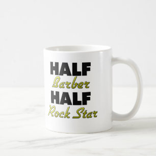 Caneca De Café Meia estrela do rock do meio barbeiro