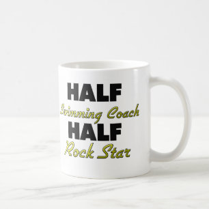 Caneca De Café Meia estrela do rock do meio treinador da nataçã