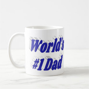 Caneca De Café Meia letra azul pai