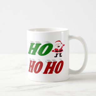 Caneca De Café Meia-tipografia de Natal Ho Ho Papai Noel