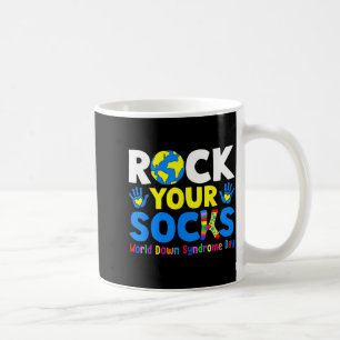 Caneca De Café Meias de apoio à conscientização do síndrome de do