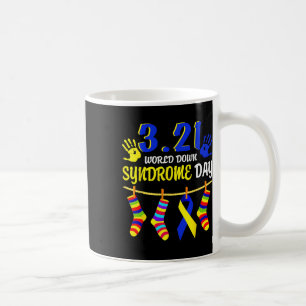 Caneca De Café Meias de conscientização do Dia Mundial da Síndrom
