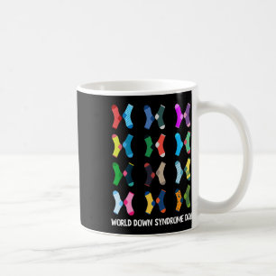 Caneca De Café Meias do Dia Mundial da Síndrome de Down Wdsd