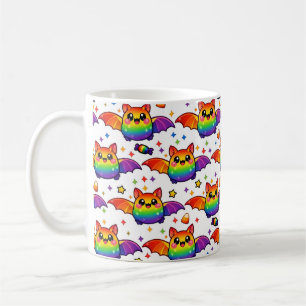 Caneca De Café 🦇🌈 Meias Rainbow Bat Starburst Crew