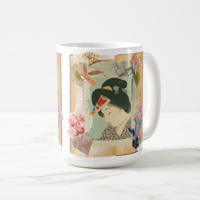 Caneca De Café Meiji Era Beauty: Ukiyo-e – Traditional Japanese  (Frente Esquerda)