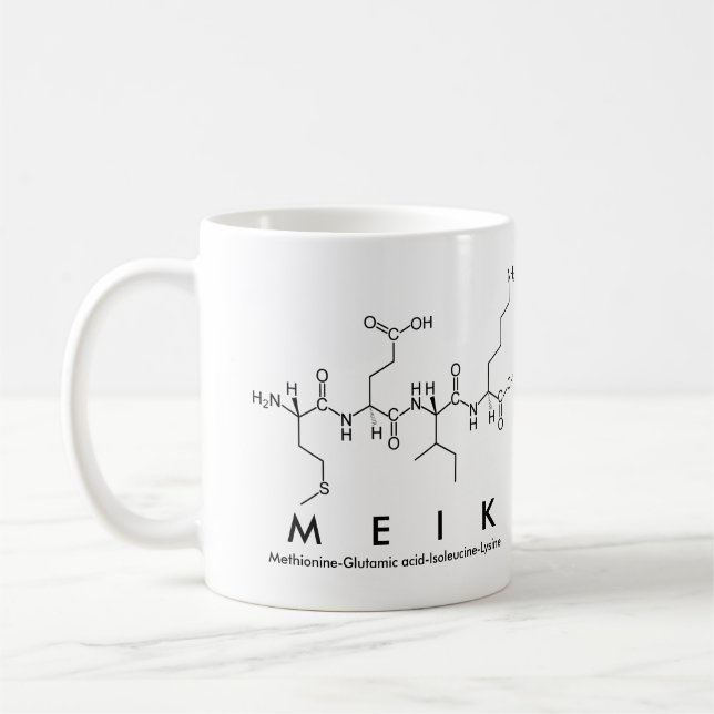 Caneca De Café Meik peptide name mug (Esquerda)