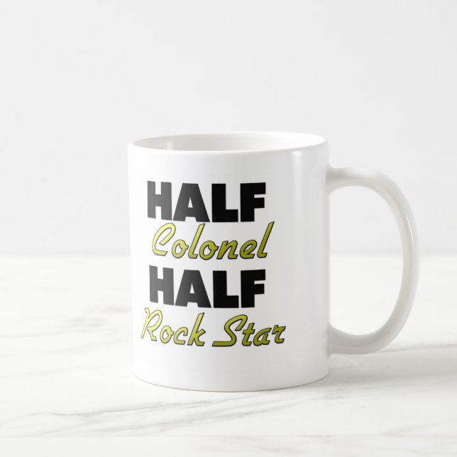 Caneca De Café Meio coronel Metade da estrela do rock (Direita)