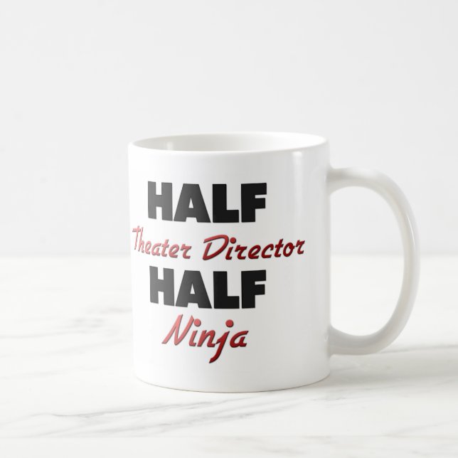 Caneca De Café Meio diretor Metade Ninja do teatro (Direita)
