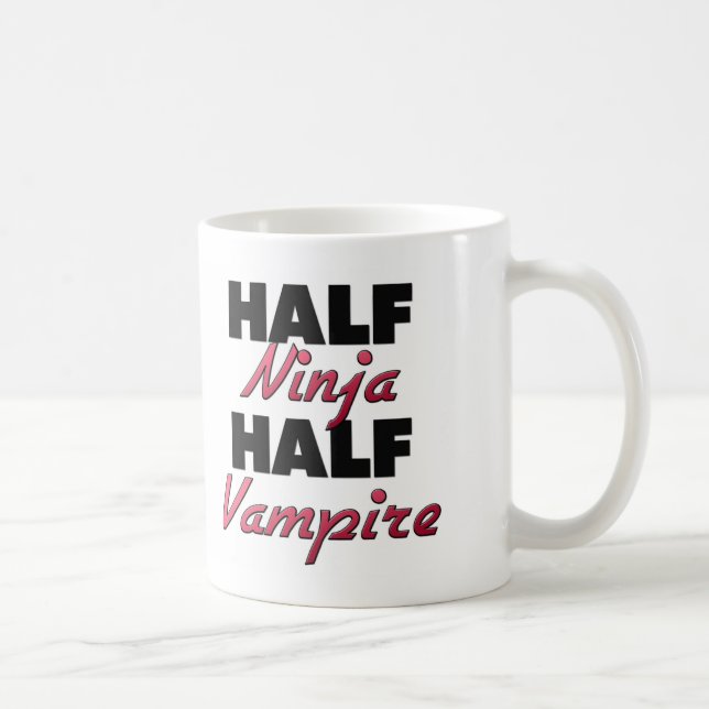 Caneca De Café Meio meio vampiro de Ninja (Direita)