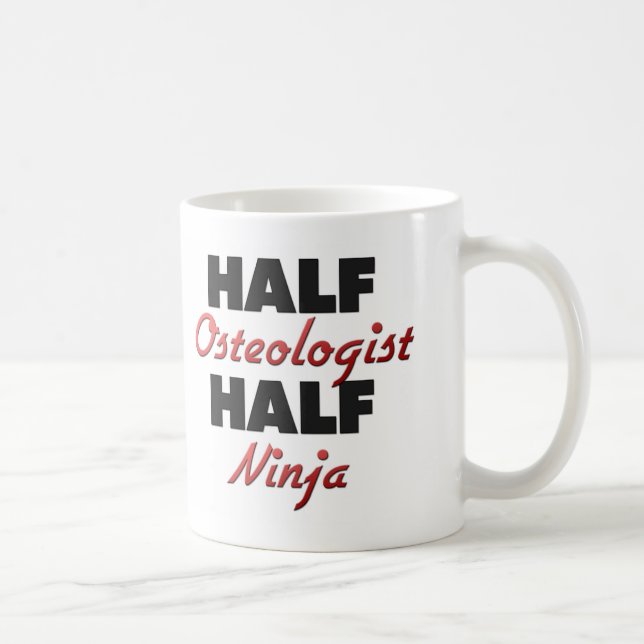 Caneca De Café Meio Osteologist meio Ninja (Direita)