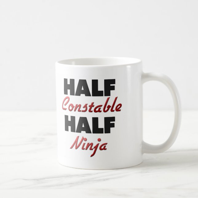 Caneca De Café Meio polícia meio Ninja (Direita)