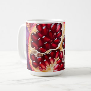 Caneca De Café Meio Redemoinho de Mármore de Romã