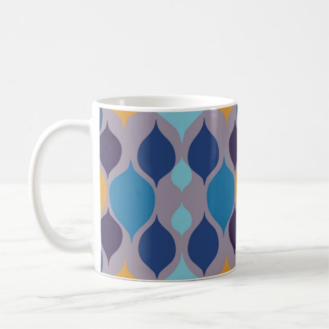 Caneca De Café Meio século 1960s Pastel geométrico (Esquerda)