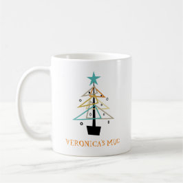Caneca De Café Meio século de Árvore de Natal Moderno Co de Féria