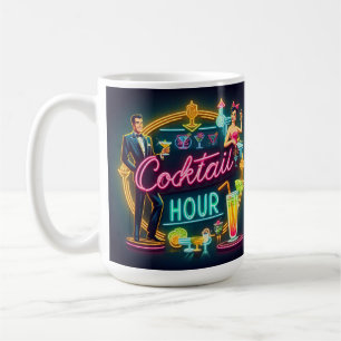 Caneca De Café Meio século Neon Sign Cocktail Casal