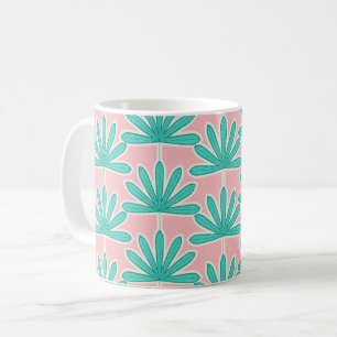Caneca De Café Meio século Palm rosa