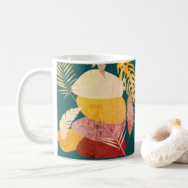 Caneca De Café Meio século Vintage Autumn Deixa o Abstrato modern