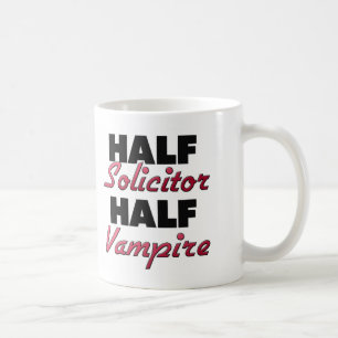 Caneca De Café Meio vampiro do meio procurador