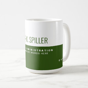 Caneca De Café Meio Verde Profissional Moderno