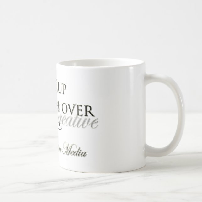 Caneca De Café Meios criativos do EB - meu copo Runneth sobre (Direita)