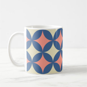 Caneca De Café Meios séculos Retrovisores Círculos Modernos