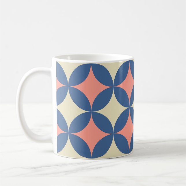 Caneca De Café Meios séculos Retrovisores Círculos Modernos (Esquerda)