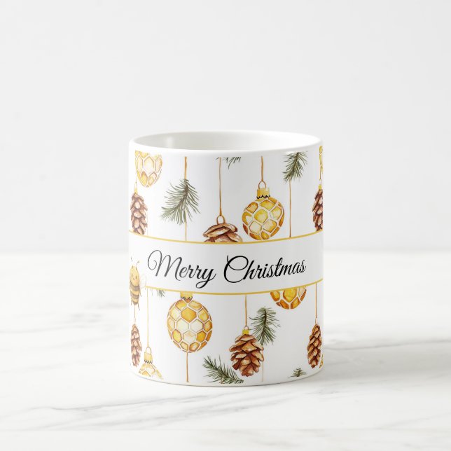 Caneca De Café Mel Abelhinhas Pinhas (Centro)