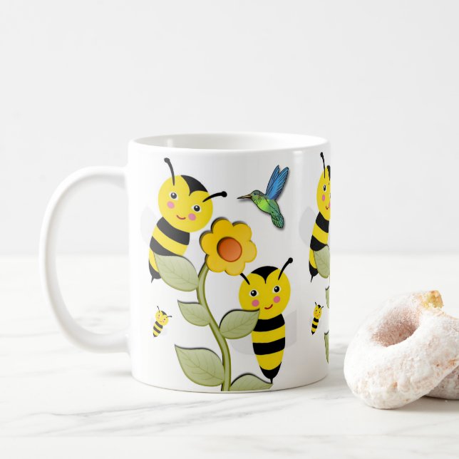 Caneca De Café Mel Bee Mug (Com Donut)