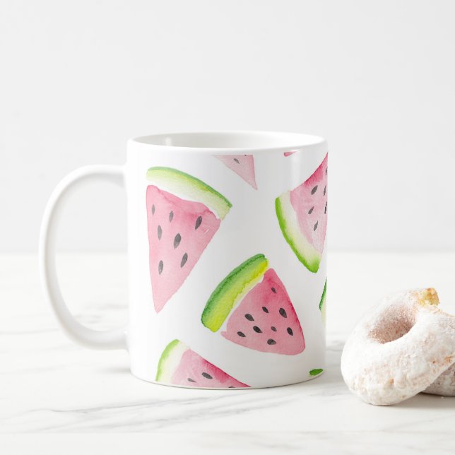 Caneca De Café Melancia aquosa design café caneca caneca (Com Donut)