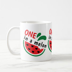 Caneca De Café Melancia de Coração ONE em um Melão