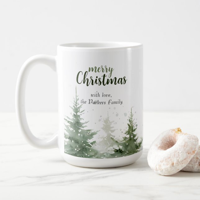 Caneca De Café Melancia de Natal minimalista (Com Donut)