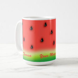 Caneca De Café Melancia de Verão Personalizada