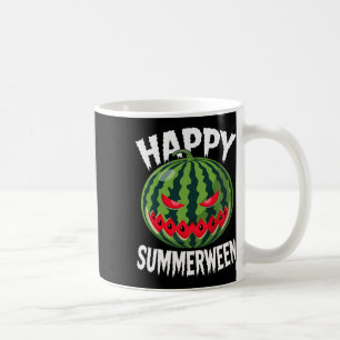 Caneca De Café Melancia Jackolanterna no Verão Halloween Sum Feli