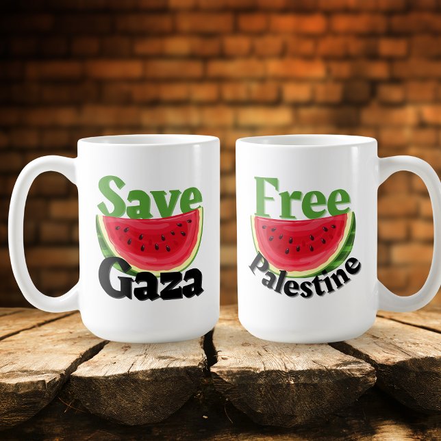Caneca De Café Melancia Livre Palestina Salva Gaza (Criador carregado)