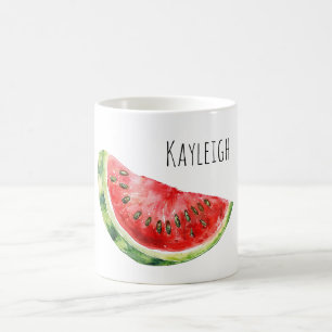 Caneca De Café Melancia Vermelha Verde