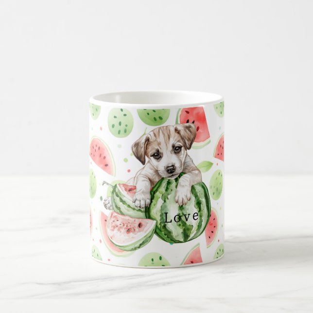 Caneca De Café Melancias Vermelhas Brancas Cachorro   (Centro)
