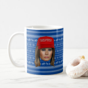 Caneca De Café Melania Trump MAGA Natal