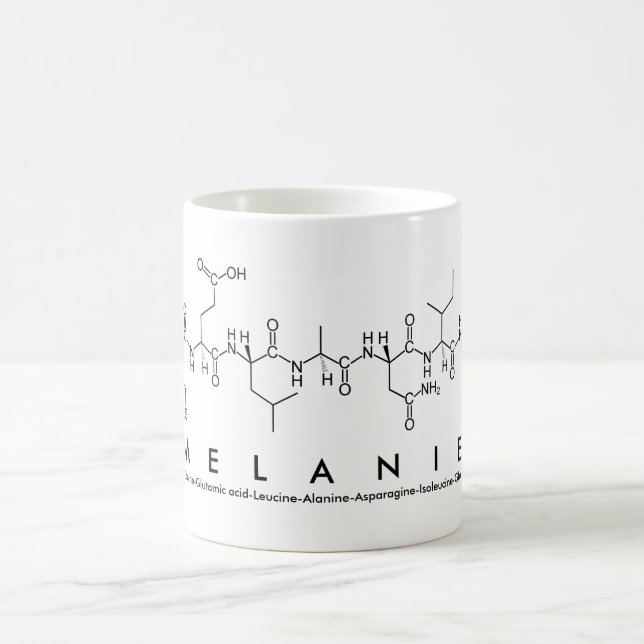 Caneca De Café Melanie Peptide name mug (Centro)