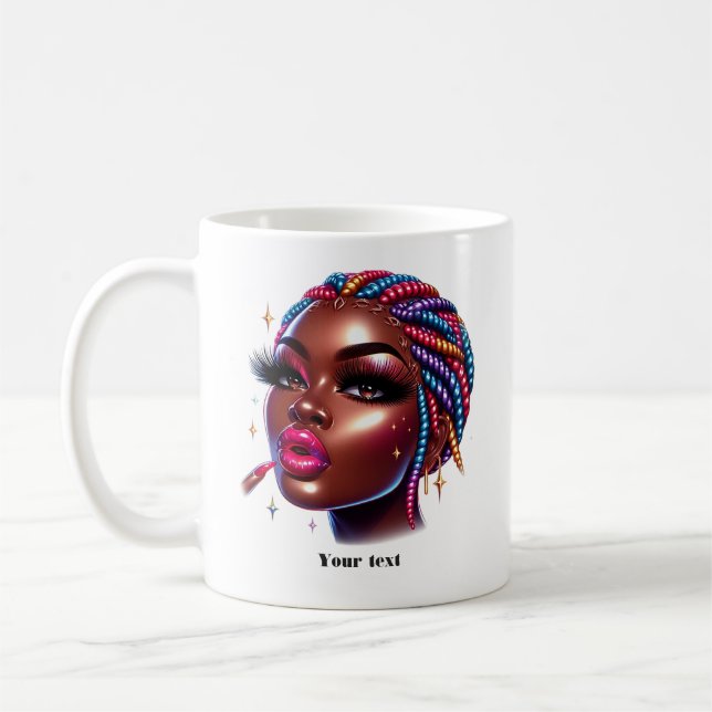Caneca De Café Melanina Chic African American Urban (Esquerda)