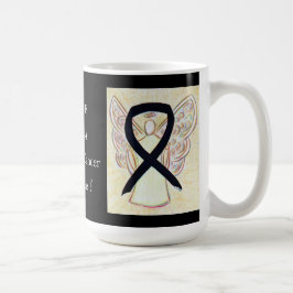 Caneca De Café Melanoma Cancer Sensibilização Ribbon Angel Custom